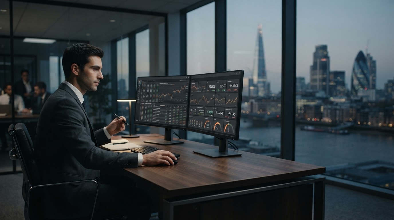 Cardinal Equholt data terminal displaying AI-generated trading strategy signals